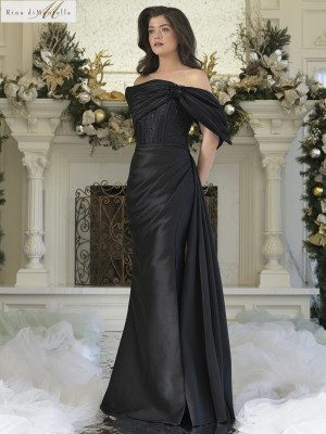 Rina di Montella RD3309 Long Semi-Formal Dress With Beaded Bodice