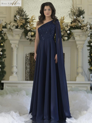 Rina di Montella RD3354 Long Evening Dress With Embroidered Bodice