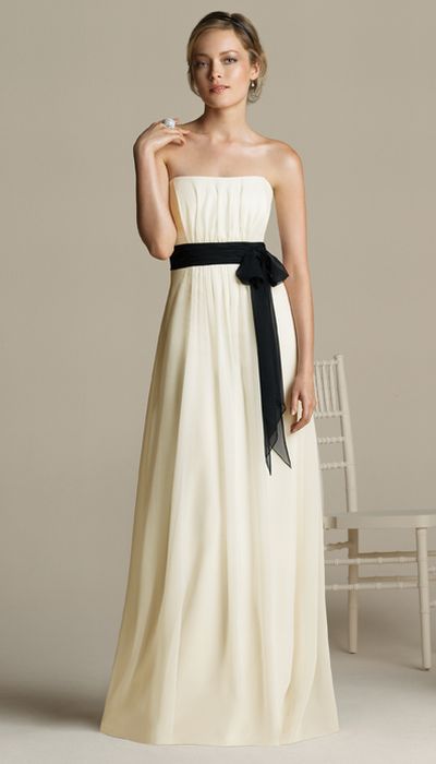Two Tone Long Chiffon After Six Bridesmaid Dress 6577 by Dessy: French ...