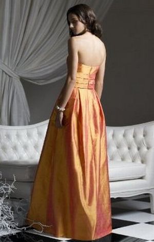 Tea Length Silk Shantung Dessy Bridesmaid Dress 2769 French Novelty Alternate View Of The Product Name Image