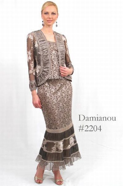 Damianou Multi Pattern 3pc Mother Of The Bride Dress 2204 French Damianou Multi Pattern 3pc Mother Of The Bride Dress 2204