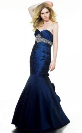 Val Stefani Taffeta Tulle Mermaid Evening Dress BB1556