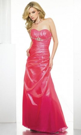 Val Stefani Metallic Taffeta Evening Dress TP1680