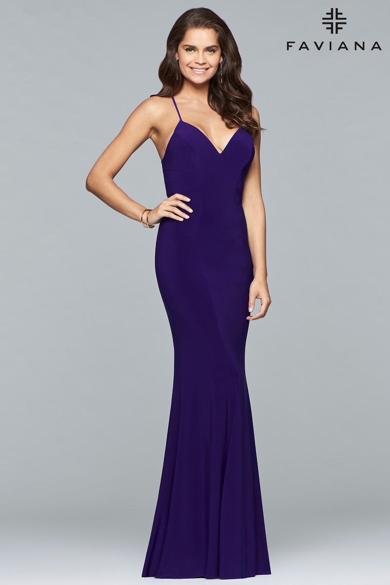 French Novelty: Faviana Glamour S10055 Strappy Back Prom Gown