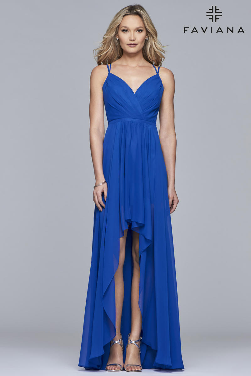 French Novelty: Faviana Glamour S10173 High Low Strappy Back Gown