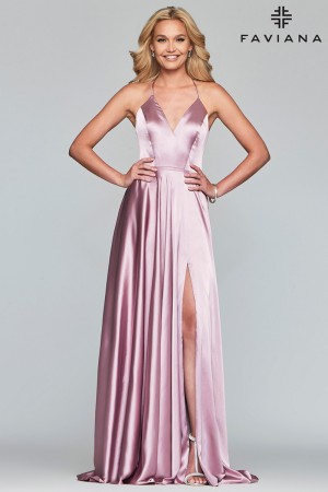 Faviana Glamour S10209 Lace Up Back Prom Dress