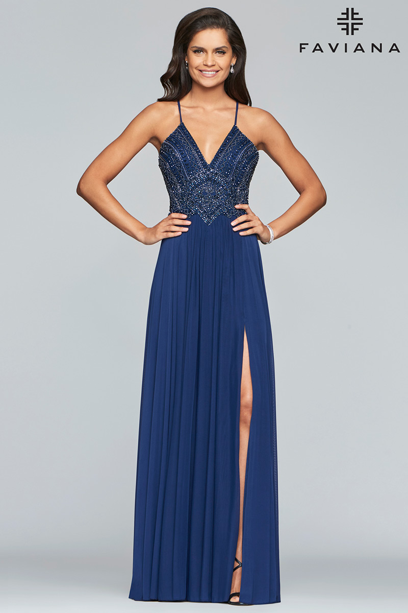 French Novelty: Faviana Glamour S10270 Back Lace Up Prom Dress