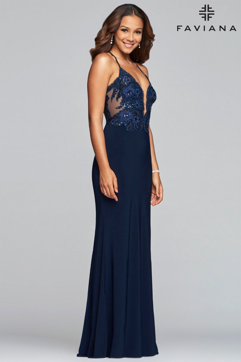 French Novelty: Faviana Glamour S10273 Beautiful Back Prom Dress