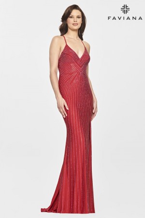 Faviana S10804 Low Open Back Prom Dress