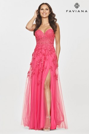 Faviana S10814 Romantic Lace Corset Prom Dress