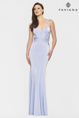 Faviana S10815 Side Cutout Stretch Prom Dress