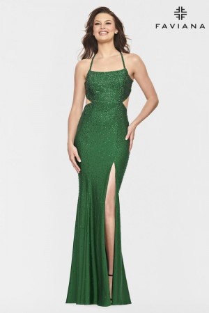Faviana S10829 Strappy Back Prom Dress