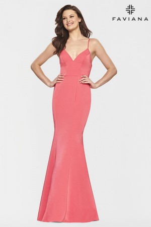 Faviana S10846 Lace Up Back Prom Dress