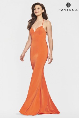 Faviana S10848 Fit and Flare Prom Dress