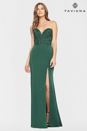 Faviana S10865 Sparkling Corset Prom Dress