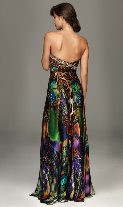 colorful animal print dress