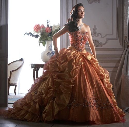 French Novelty House of Wu Quinceanera Dress with Detachable Bubble Overskirt 26646