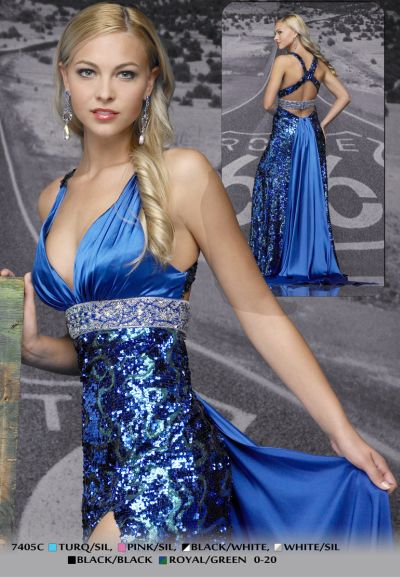 Riva Designs Sparkle Prom Dress 7405: French Novelty