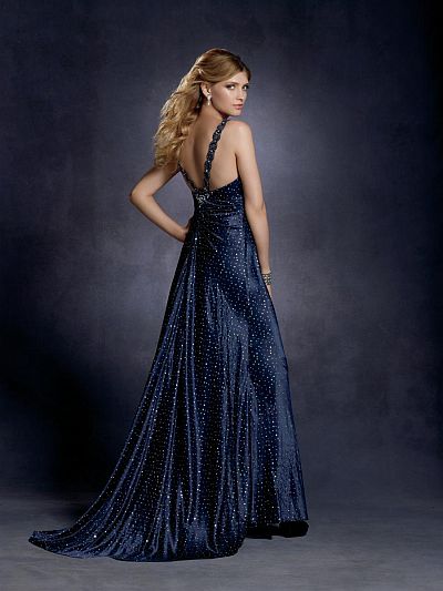 starry night themed prom dress