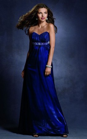 Twilight Glitter Knit Empire Prom Dress 4025  by Alfred Angelo