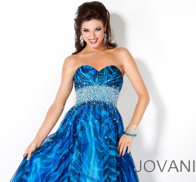 jovani blue ball gown