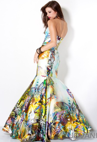 Jovani Colorful Butterfly Print Mermaid Prom Dress 9767: French ... Jovani Colorful Butterfly Print Mermaid Prom Dress 9767: French ...