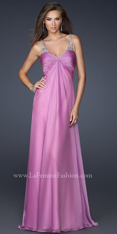 la femme chiffon ball gown