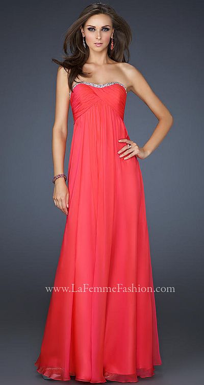 la femme chiffon ball gown