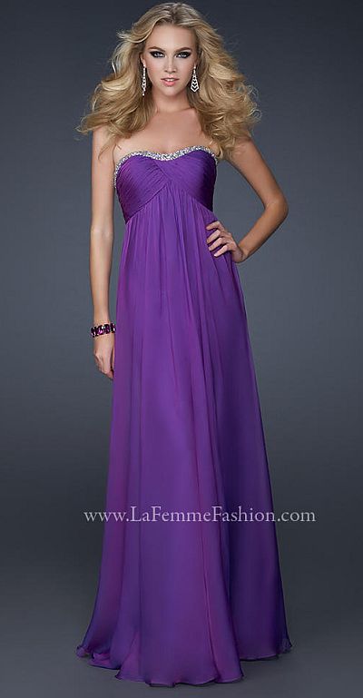 la femme chiffon ball gown