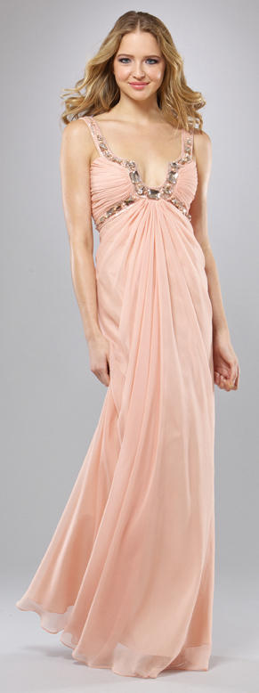 Lm Collection By Mignon Light Peach Prom Dress Hy0561 French Novelty