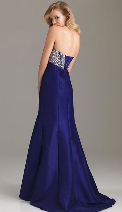 Night Moves Elegant but Sexy Lace-Up Back Prom Dress 6431: French Novelty