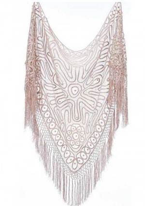 Soulmates Crochet Shawl with Fringes C300