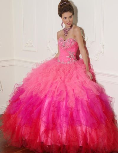 Vizcaya Two Tone Tulle Quinceanera Dress by Mori Lee 88013: French Novelty