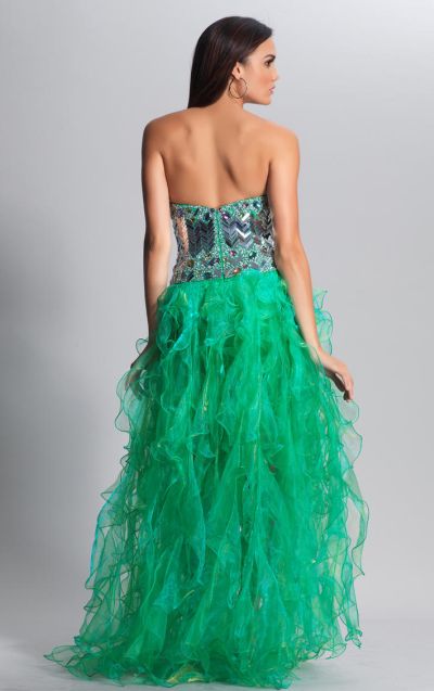 by johnny strapless wave gown