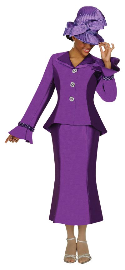 GMI G4132 Womens Church Suit with High Low Jacket: French Novelty