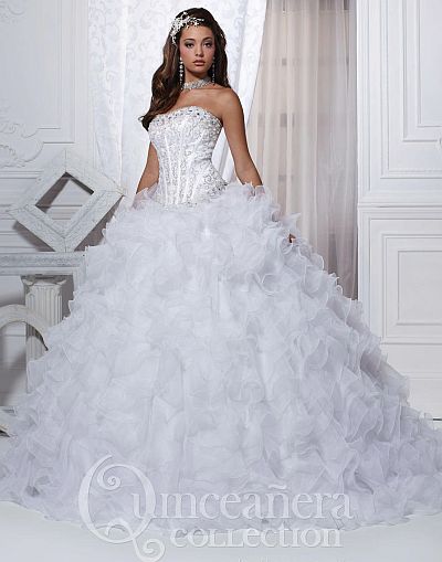 Quinceanera by House of Wu Scoop Neck Dress 26716: French Novelty