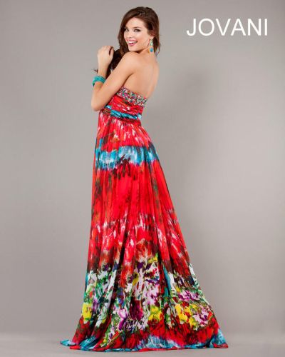 tie dye evening dress