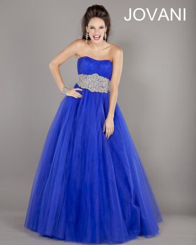 French Novelty: Jovani Unique Strapless Ball Gown 7474