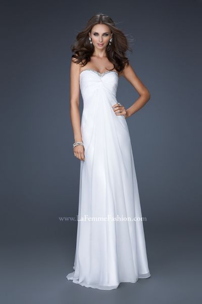 la femme chiffon ball gown