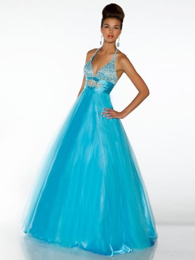 French Novelty: Ballgowns by MacDuggal 6485H Halter Gown