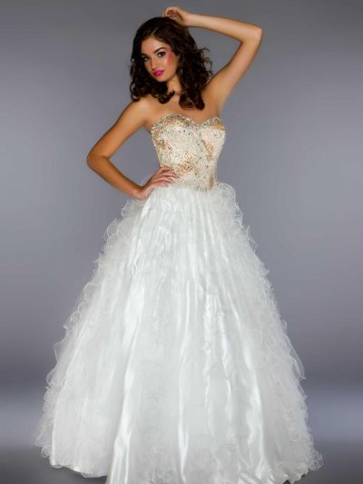French Novelty: Ballgowns by MacDuggal 81751H Ruffle Gown