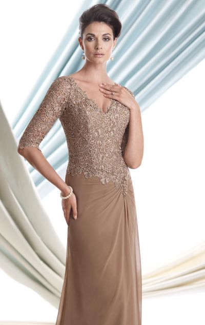 French Novelty: Montage 113906 Formal Dress with Lace Sleeves