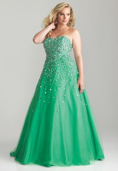 Night Moves 6790W Plus Size Ball Gown: French Novelty