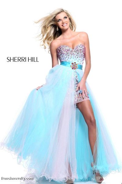 sherri hill high low pink