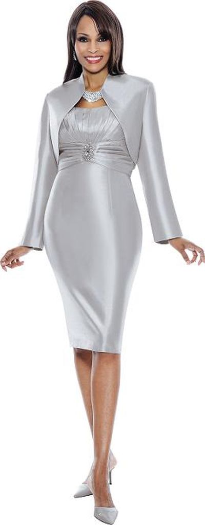 silver church dress