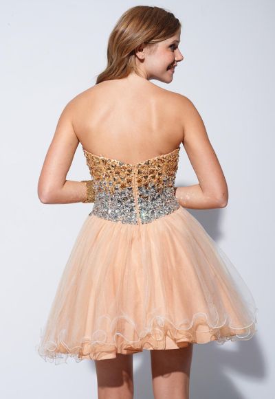 Terani P1597 Short Prom Dress with Crystals and Colorful Tulle Skirt ...
