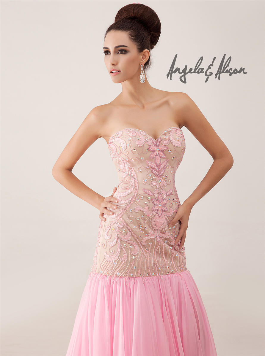French Novelty: Angela and Alison 41030 Drop Waist Formal Dress French Novelty: Angela and Alison 41030 Drop Waist Formal Dress