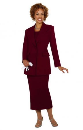 Size 10 Burgundy Ben Marc 2299 Womens Group Church Usher Suit