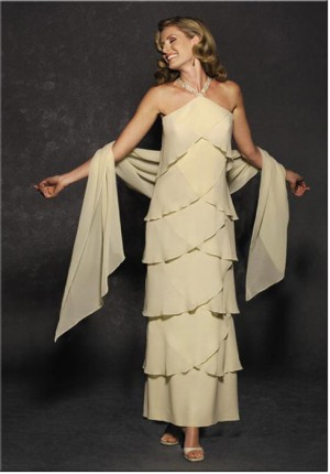 Daymor Couture 3451 Mothers Long Tiered Dress