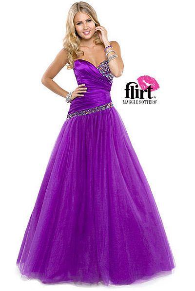 asymmetrical ball gown